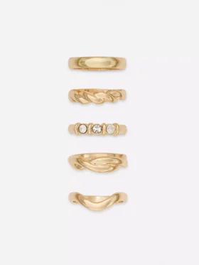 Paquete de 5 anillos de diversos diseños