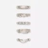Paquete de 5 anillos de diversos diseños