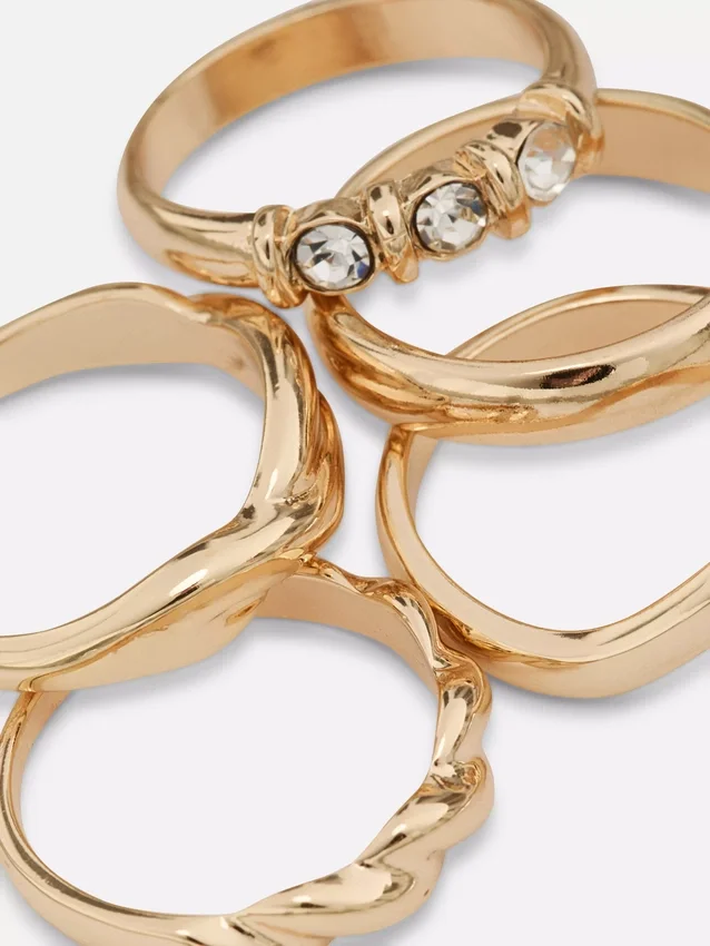 Paquete de 5 anillos de diversos diseños