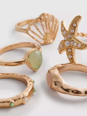 Paquete de 5 anillos de estilo náutico