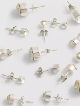 Paquete de 5 aretes con gemas