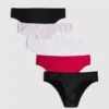 Paquete de 5 braguitas brasileñas estampadas con alto contenido de algodón