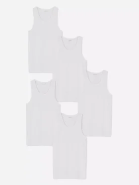 Paquete de 5 camisetas sin mangas básicas