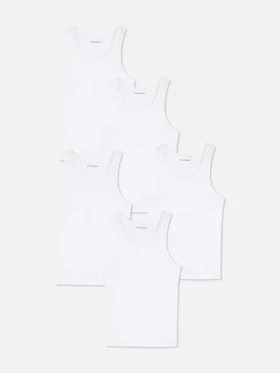 Paquete de 5 camisetas sin mangas básicas
