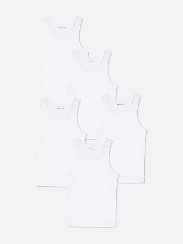 Paquete de 5 camisetas sin mangas básicas