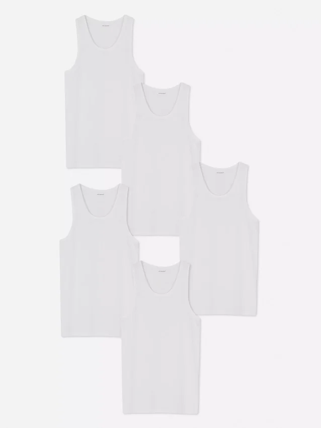 Paquete de 5 camisetas sin mangas básicas