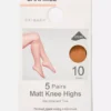 Paquete de 5 medias opacas hasta la rodilla