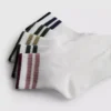 Paquete de 5 pares de calcetines cortos a rayas de colores