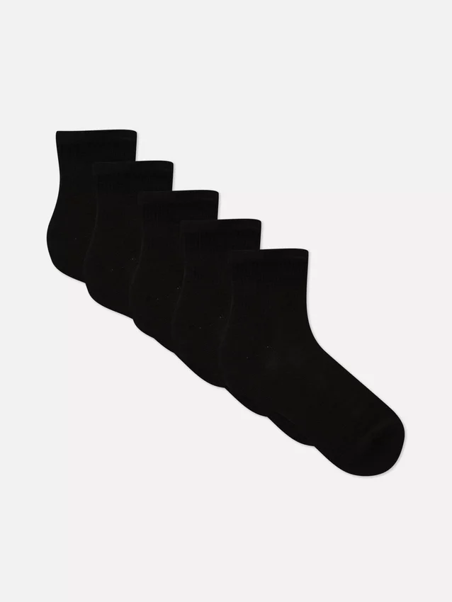 Paquete de 5 pares de calcetines cortos acanalados