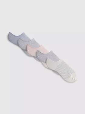 Paquete de 5 pares de calcetines cortos invisibles de algodón