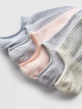 Paquete de 5 pares de calcetines cortos invisibles de algodón