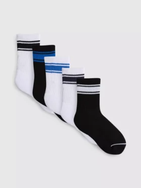 Paquete de 5 pares de calcetines deportivos a rayas