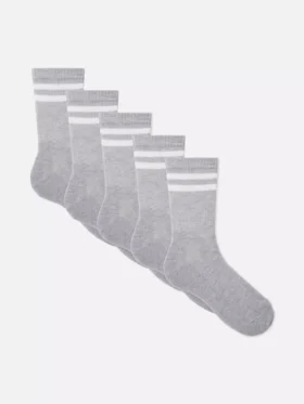 Paquete de 5 pares de calcetines deportivos a rayas