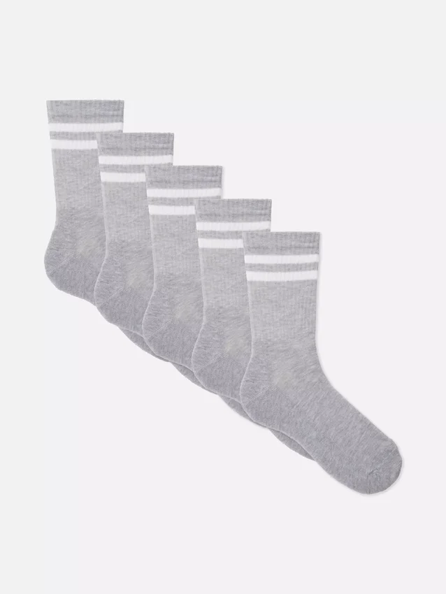 Paquete de 5 pares de calcetines deportivos a rayas