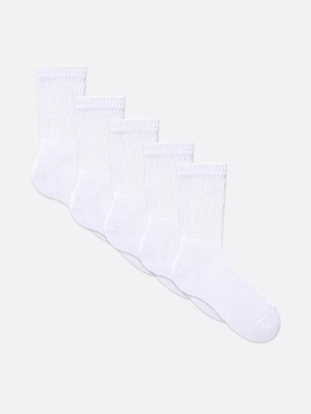 Paquete de 5 pares de calcetines deportivos de caña media