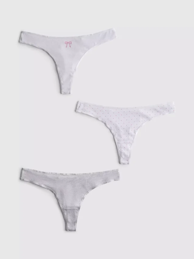Paquete de 5 tangas de algodón