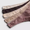 Paquete de 5 tangas de algodón en colores neutros