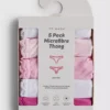 Paquete de 5 tangas de microfibra con ribete de encaje