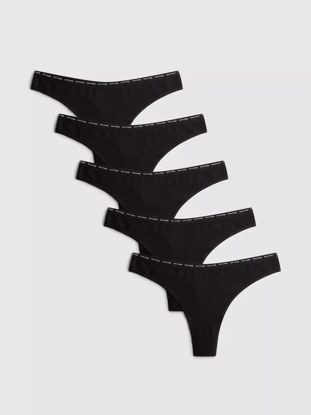 Paquete de 5 tangas «Love to Lounge» con alto contenido de algodón