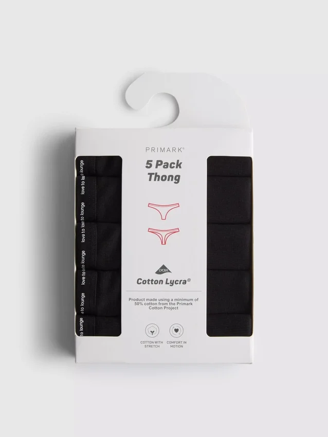 Paquete de 5 tangas «Love to Lounge» con alto contenido de algodón