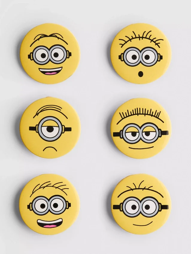 Paquete de 6 botones de los Minions