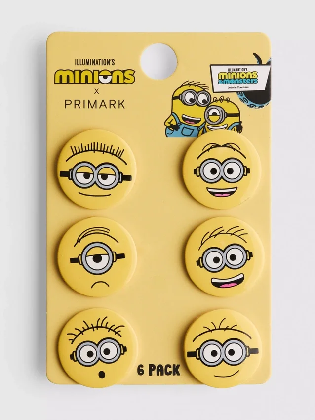 Paquete de 6 botones de los Minions