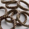 Paquete de 6 ligas para el cabello con estampado de leopardo