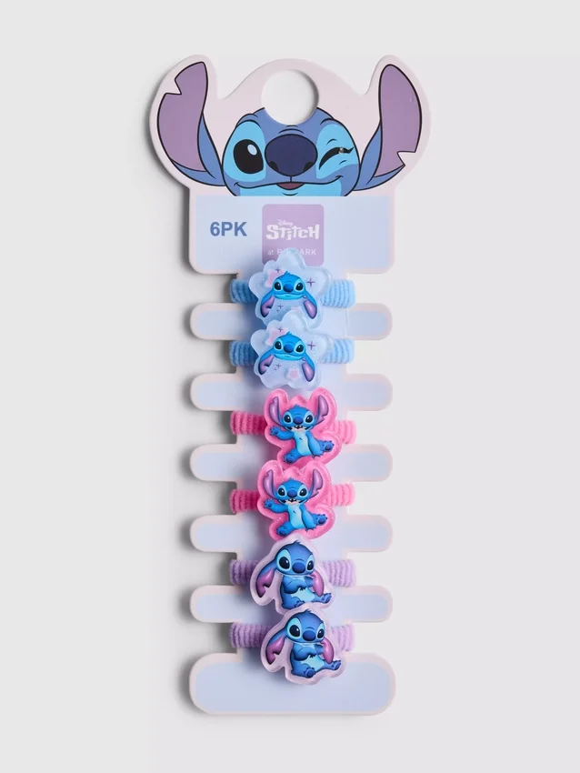 Paquete de 6 ligas para el pelo de Stitch de Disney