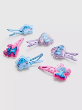 Paquete de 6 pinzas de cabello con broche de Stitch de Disney