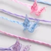 Paquete de 6 pinzas para el cabello con trenzas y mariposas