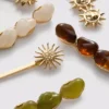 Paquete de 6 pinzas para el cabello de resina «Celestial» de Paula Echevarría