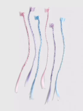 Paquete de 6 pinzas para trenzas con forma de mariposa