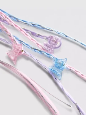 Paquete de 6 pinzas para trenzas con forma de mariposa