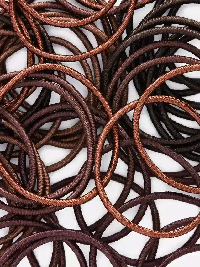 Paquete de 60 elásticos finos para cola de caballo