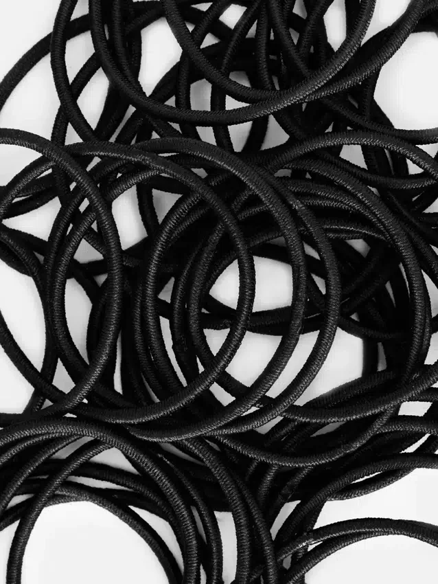 Paquete de 60 elásticos finos para cola de caballo
