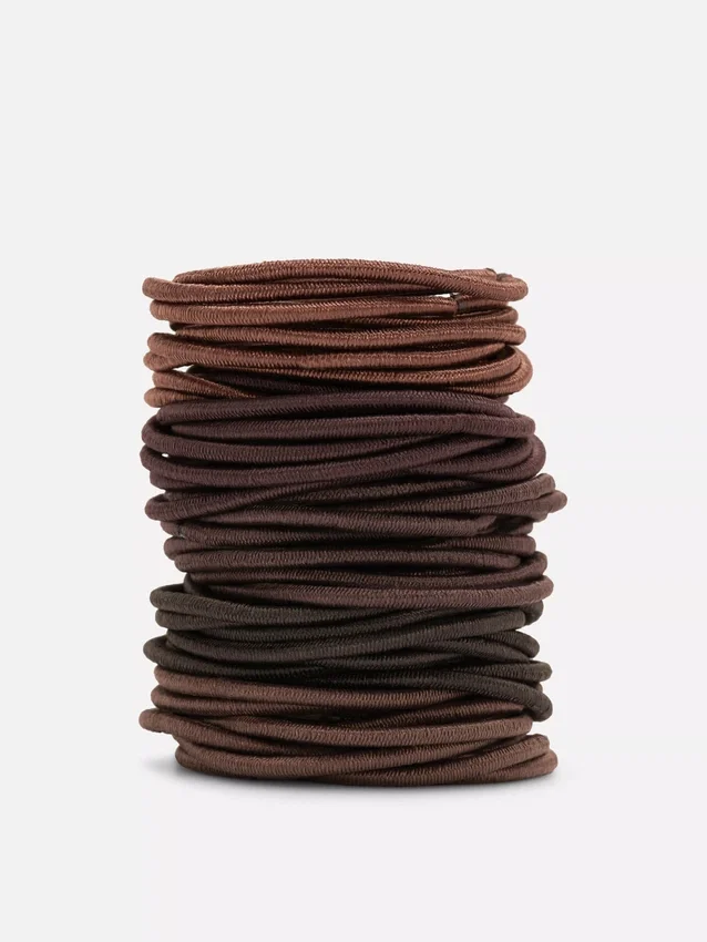Paquete de 60 ligas para el cabello elásticas gruesas
