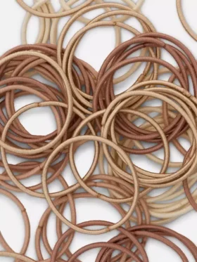 Paquete de 60 ligas para el cabello elásticas gruesas