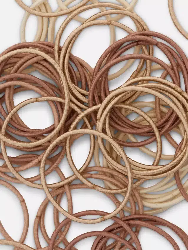 Paquete de 60 ligas para el cabello elásticas gruesas