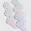 Paquete de 7 calcetines de tobillo con rayas multicolores