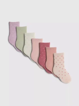 Paquete de 7 pares de calcetines con estampado de lunares