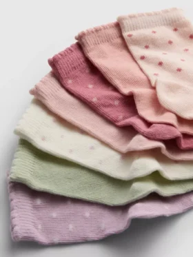 Paquete de 7 pares de calcetines con estampado de lunares