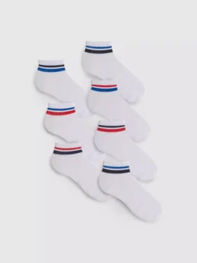 Paquete de 7 pares de calcetines cortos a rayas