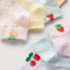 Paquete de 7 pares de calcetines cortos con estampado de frutas