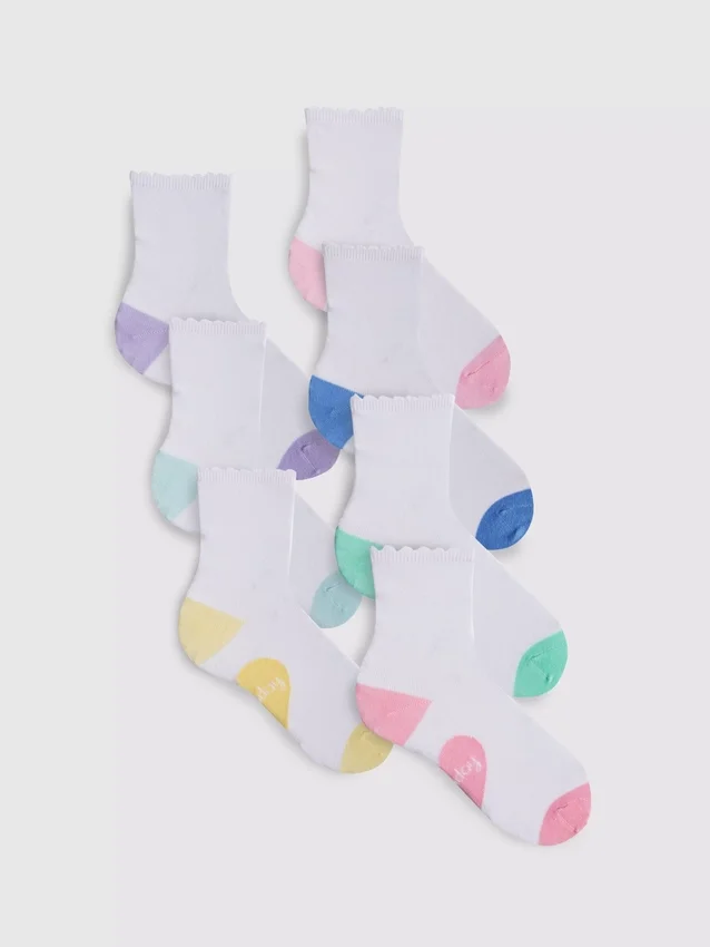 Paquete de 7 pares de calcetines cortos con los días de la semana