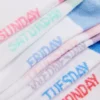 Paquete de 7 pares de calcetines cortos con los días de la semana