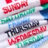 Paquete de 7 pares de calcetines cortos con los días de la semana