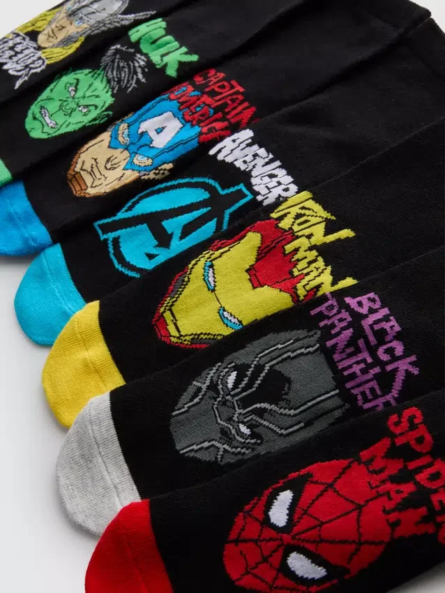 Paquete de 7 pares de calcetines cortos de Marvel