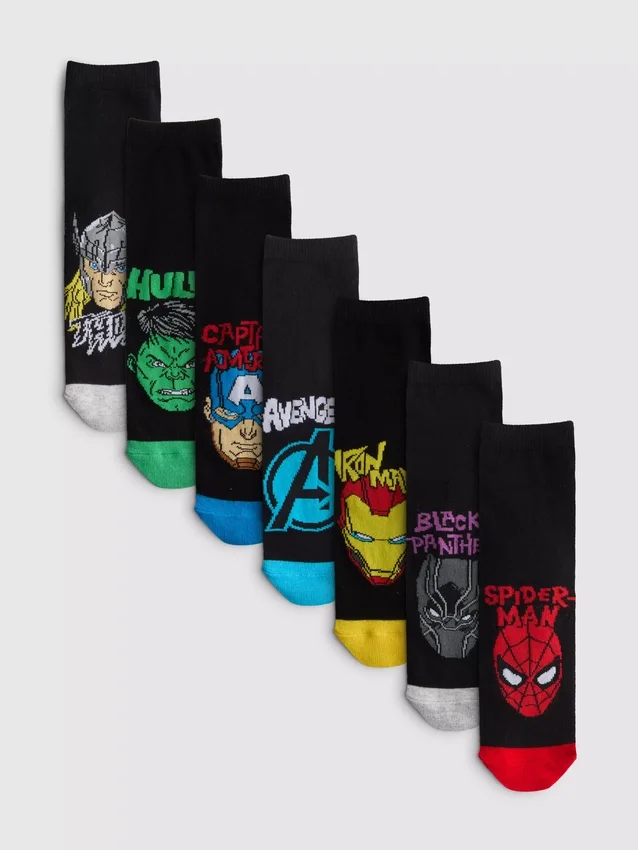 Paquete de 7 pares de calcetines cortos de Marvel