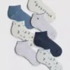 Paquete de 7 pares de calcetines de zapatillas con estampado discreto