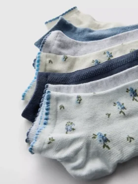 Paquete de 7 pares de calcetines de zapatillas con estampado discreto